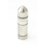 A Canadian silver lighter of bullet form. Marked under Stalwart, Sterling Silver, Made in Canada.