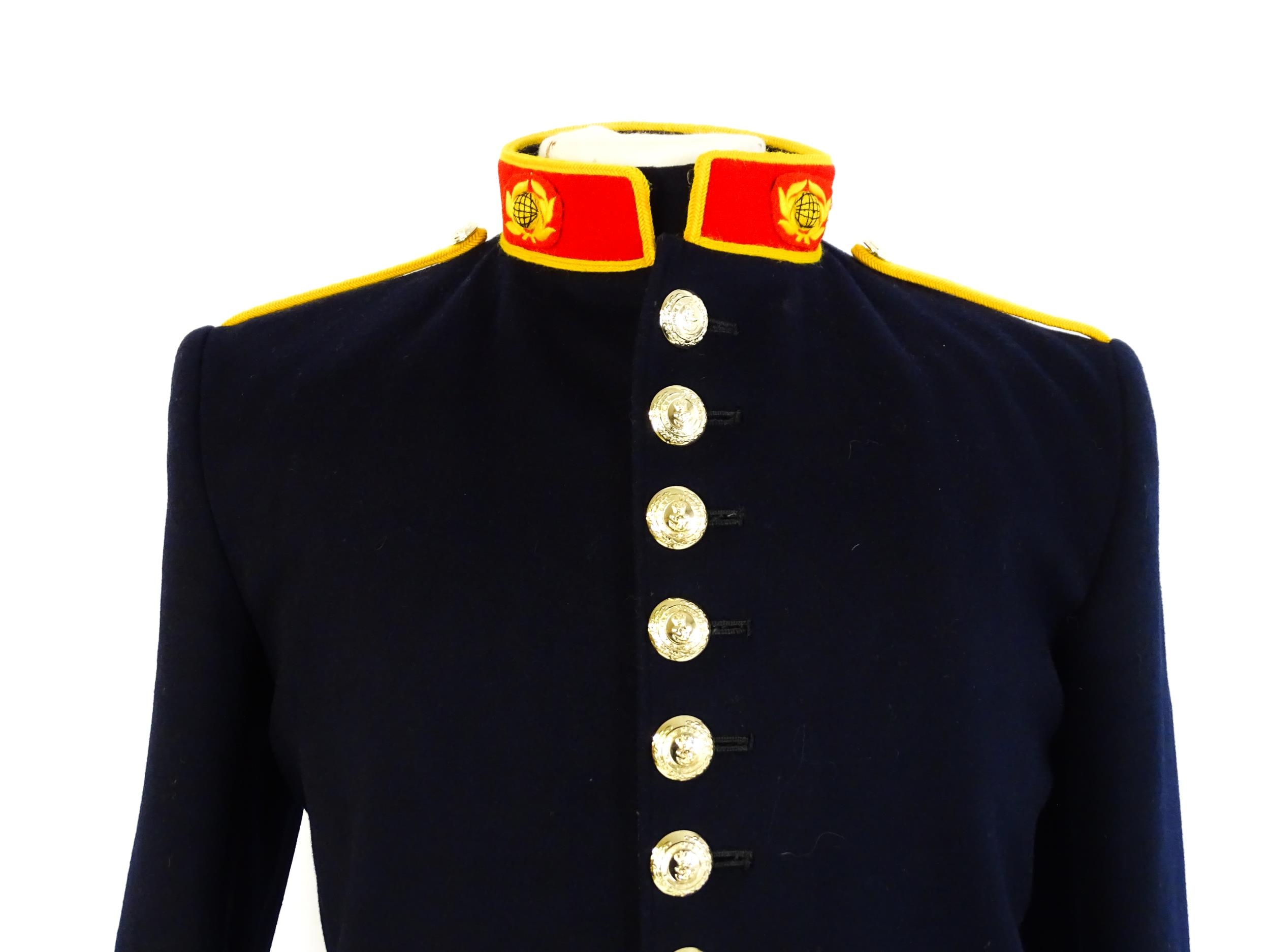 Militaria : a Royal Marines bandsman's No.1 full dress uniform, the single-breasted tunic with - Image 10 of 13