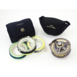 Fishing : a Hardy Ultralite 5000 CLS centrepin fly reel, together with a Hardy's neoprene case