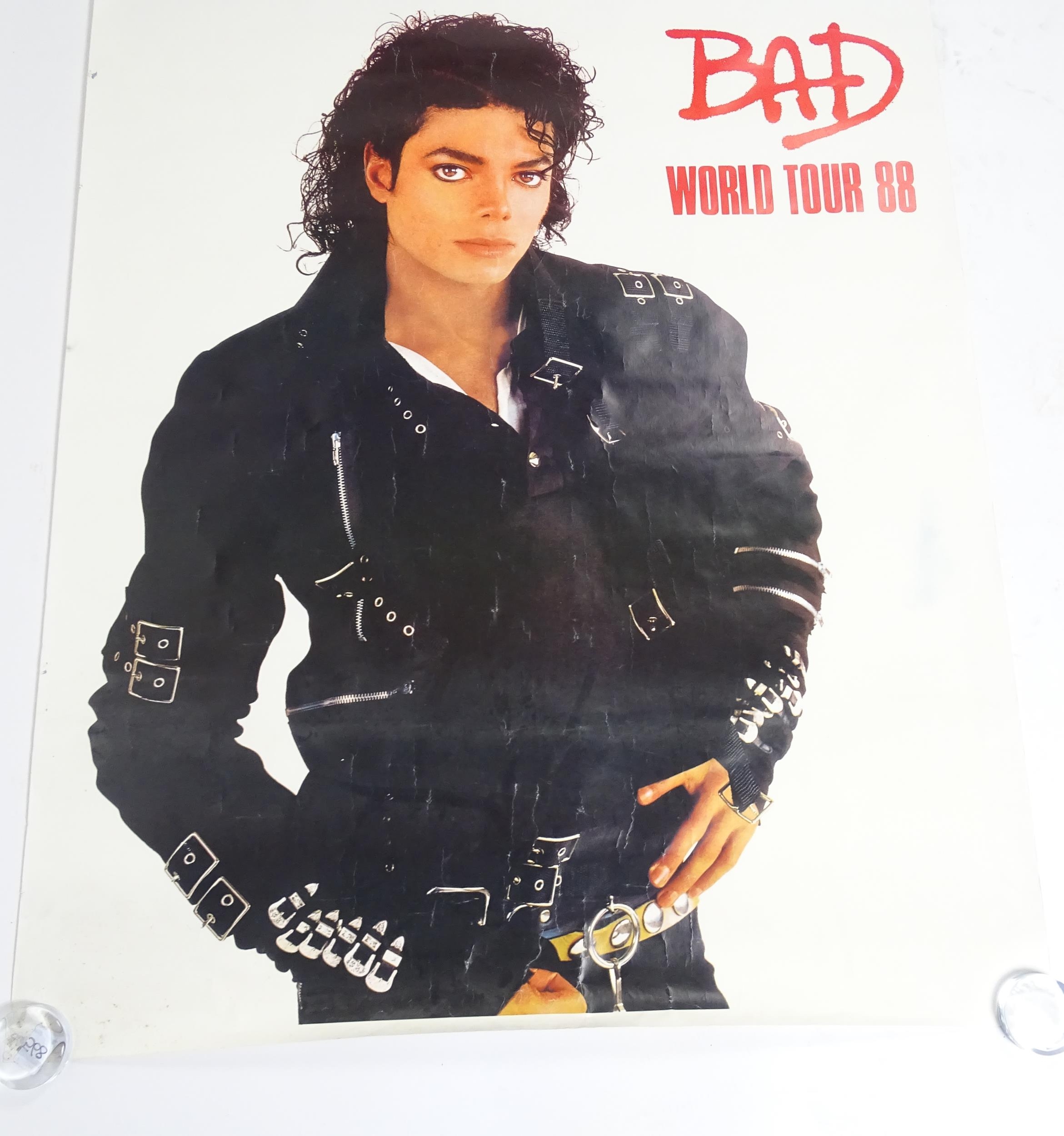 A Michael Jackson poster from the 'Bad' World Tour 1988, Approx. 53 1/2" x 37" Please Note - we do - Image 4 of 5