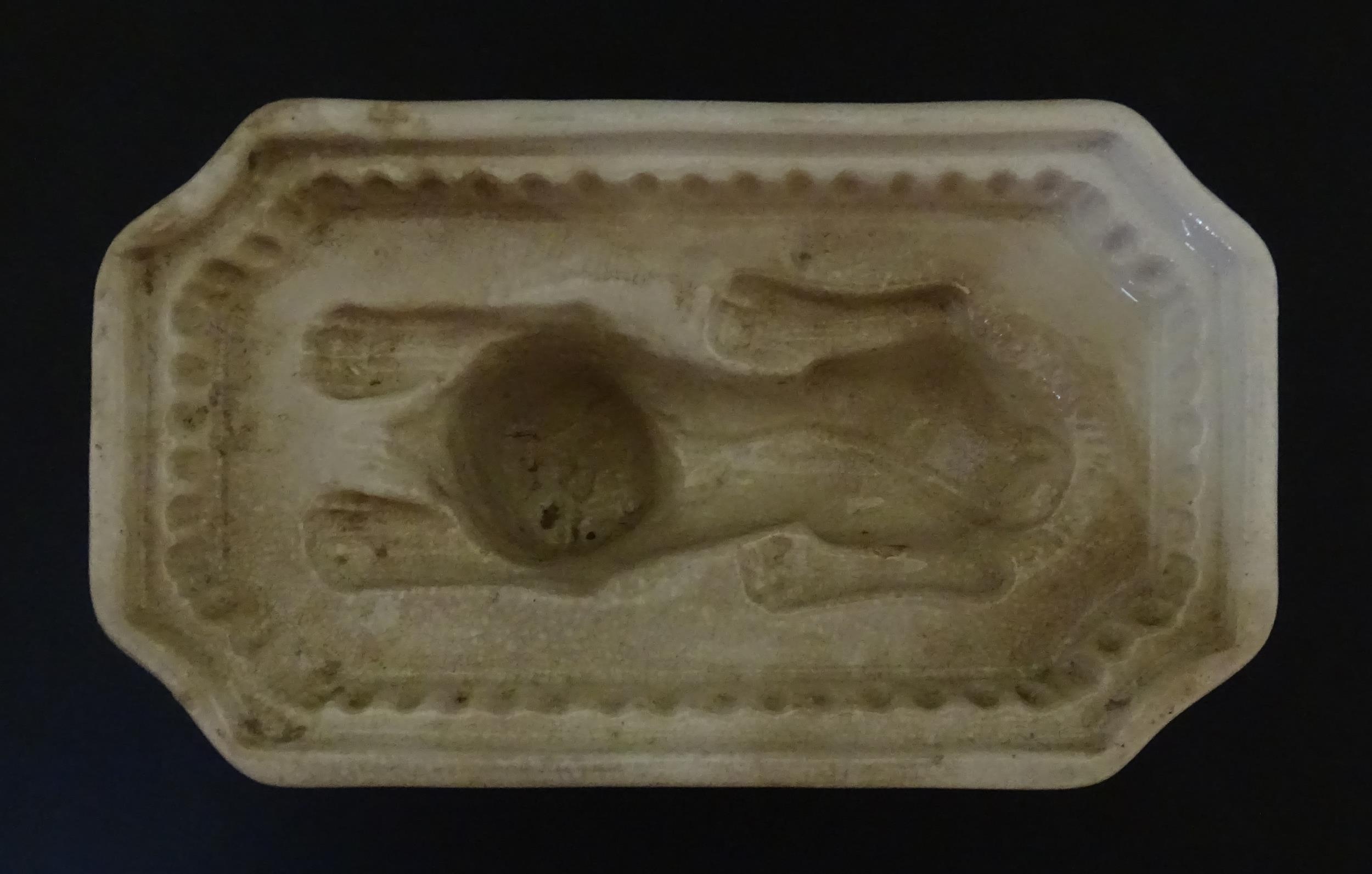 Six Victorian and later ceramic jelly / pudding moulds of shaped form, patterns to include lion, - Image 10 of 17