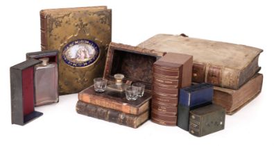 Bookform boxes. A collection of six bookform boxes, 20th-century