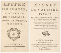 Voltaire. Epitre du Diable, à Monsieur de Voltaire, Compte de Tournay, prés Genéve, 1760