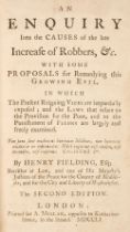 Fielding (Henry). An Enquiry into the Causes of the late Increase of Robbers..., 1751..., and