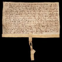 Essex Deeds. A group of 8 medieval vellum deeds relating to land and property in Essex, c.
