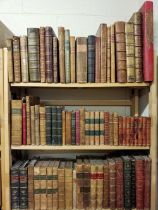 Antiquarian. A collection of 19th century leather bound literature, approximately 100 volumes