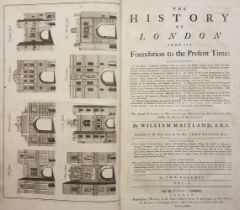 Maitland (William). The History of London from its Foundation to the Present Time..., 2 vols., 1772