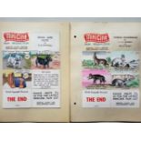 MiniCine Film Production Storyboards. Dogs & Cats by N.B Marshall, & Other Mammals