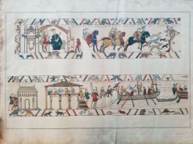 Society of Antiquaries (publisher). 17 plates depicting the Bayeux Tapestry, 1819-23