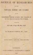 Darwin (Charles). Journal of Researches, 2nd edition, 1845