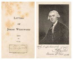 Wedgwood (Josiah). Letters, edited by Katherine Eufemia, 3 volumes, 1903