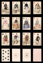 French costume playing cards. Fashion plate pack, Paris: Migeon, circa 1850, & 4 others