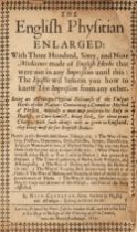 Culpeper (Nicholas). The English Physitian Enlarged, London: Peter Cole in Leaden-Hall, 1653