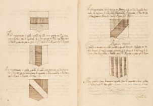 Italian heraldry manuscript. Regole di Blasone compendiate per il Nobilissimo Colleggio di Parma