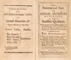 Floyer (John). The Preternatural State of Animal Humours Described, 1st edition, 1696