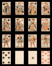 French playing cards. Lyon pattern, France: unknown maker, circa 1740, & 1 other