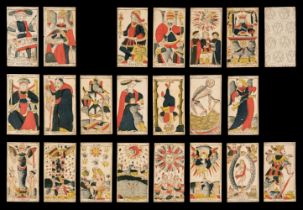 French tarot cards. Tarot de Marseille, Jean-Baptiste Madenié: Dijon, circa 1739