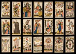 French tarot cards. Tarot de Besançon, Jean Jerger: Besançon, circa 1810