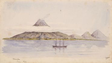 Views of Java and Rio de Janeiro, watercolour paintings and drawings, 1835
