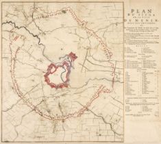 Frick (Eugene Henry). Plan du Siege de la Ville de Menin avec ses Environs, Brussels, 1706