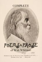 Whitman (Walt). Complete Poems & Prose of Walt Whitman 1855 ... 1888.