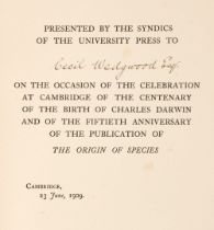 Darwin (Francis). The Foundations of the Origin of Species, 1909