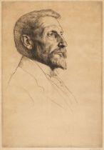 Strang (William, 1859-1921). Portrait of Sir Henry Rider Haggard, 1911, etching, signed