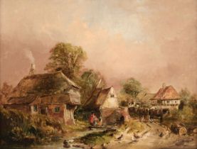 English School. Rural Landscape, circa 1840, oil on wood panel