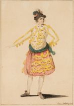 Roberts (James, circa 1740-1809). Actor in Costume, watercolour
