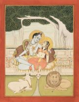 Rajasthan School. Radha Krishna, circa 1820