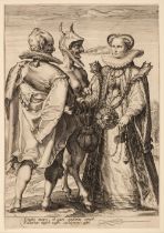 Saenredam (Jan, 1565-1607). Marriage for Wealth officiated by the Devil..., 1595...,