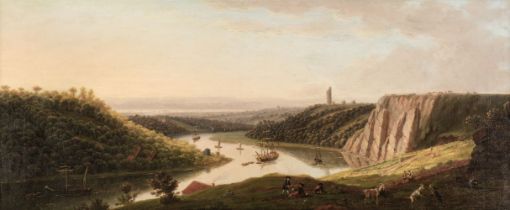 Smith of Derby (Thomas, 1721-1767). View of Shipping on the River Avon..., oil