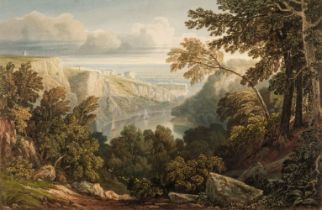 Jackson (Samuel, 1794-1869). The Avon Gorge with St Vincent’s Rocks, watercolour