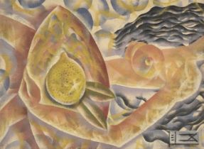 Nude with Lemon, Tempera on canvas laid down on panel, 1930