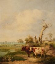 English School. Cattle in an open landscape, circa 1840s, oil on board