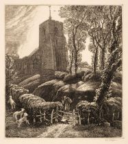 Griggs (Frederick Landseer, 1876-1938). St. Ippolyts, 1927, etching