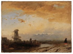 Pyne (James Baker, 1800-1870). Windmill, 1848, oil on canvas