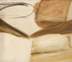 Blackburn (John, 1932-2022). Composition, circa 1964, oil on board