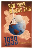 Atherton (John, 1900-1952). New York World's Fair 1939 by Italian Line, 1939