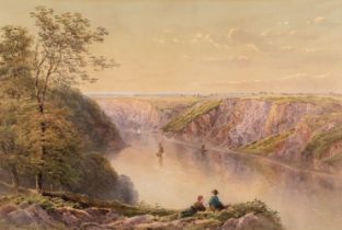 Frank (Walter Arnee, 1808-1897). The Avon Gorge looking downstream across the Downs, 1889