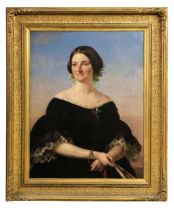 Downes (Thomas Price, active 1835-1887). Portrait of Mrs Henry Back, circa 1851