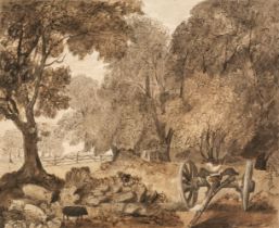 English School. Pair of Countryside Landscapes, 1814, watercolour on laid paper