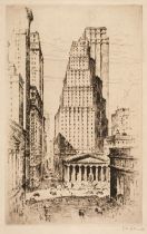 Schultz (Anton, 1894-1977). Wall Street Giants, circa 1929, etching