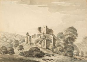 Swete (Reverend John, 1752-1821). Oakhampton Castle, Sept 5 1789, watercolour and ink