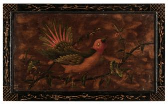 Chinese bird paintings. A set of four decorative panels, Chinese export, mid 18th century