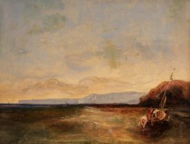 Carmichael (John Wilson, 1800-1868). Fishing Boat off Scarborough, oil on board
