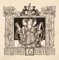 Bell (Robert Anning, 1863-1933). Company of Salters bookplate designs, 1910, lithograph