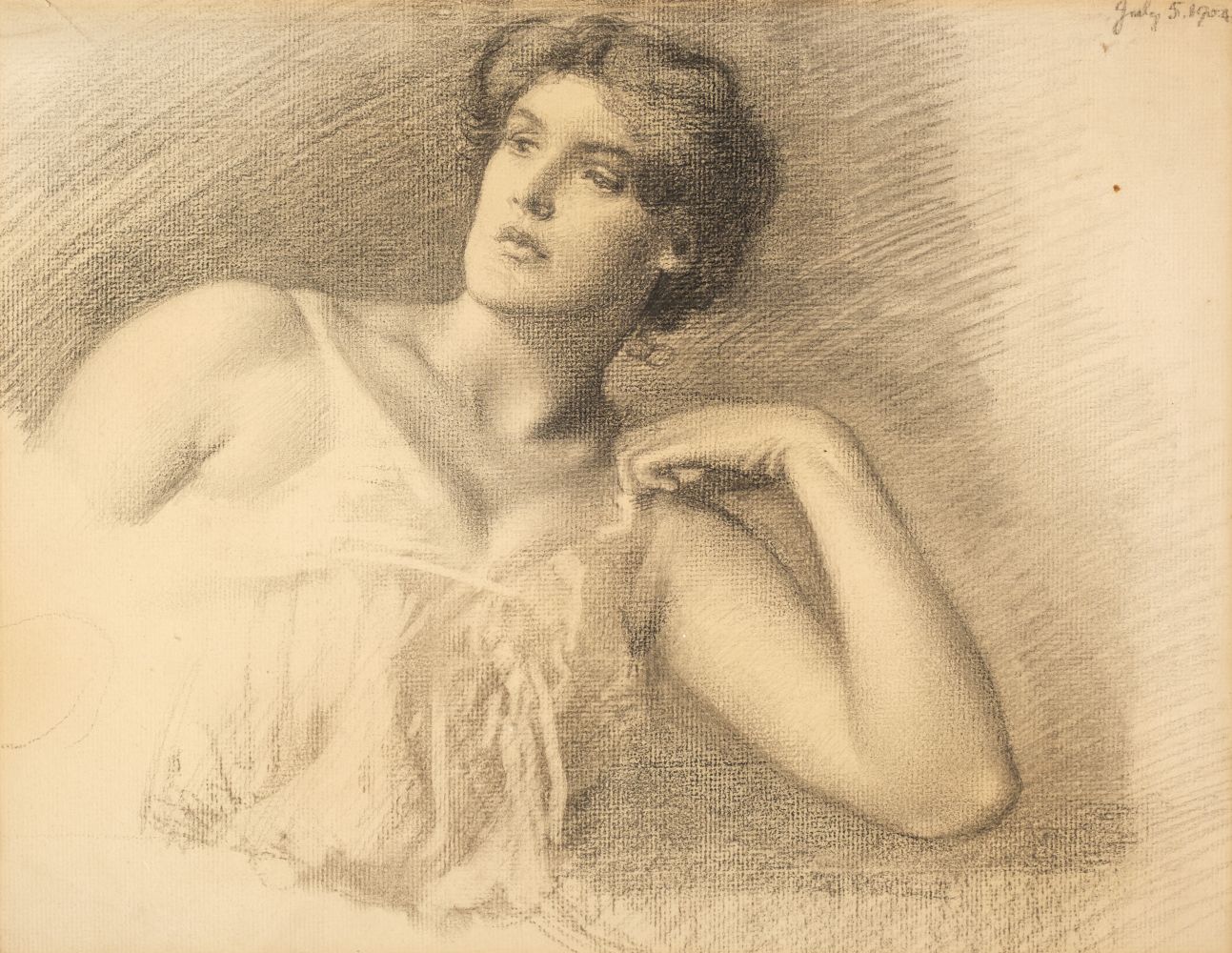 Hughes (Edward Robert, 1851-1914). Portrait of a Woman, July 5 1904,