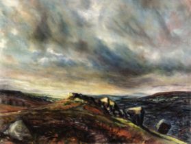 Knight (Tim, 20th century). Ilkley Moor, oil on canvas