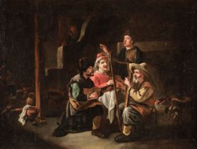 Attributed to Pistorius (Eduard Karl Gustav, 1796-1862). Musicians in a Tavern, oil on canvas